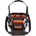 Custom Durable 24-Pockets Hard-Based HVAC Tool Carrier Caddy Organizer Open-Top Electrician Tool Bag with Base