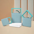 Luxurious Square Cardboard and Velvet Jewelry Gift Box with Button Closure and Custom Logo for Storage and Presentation