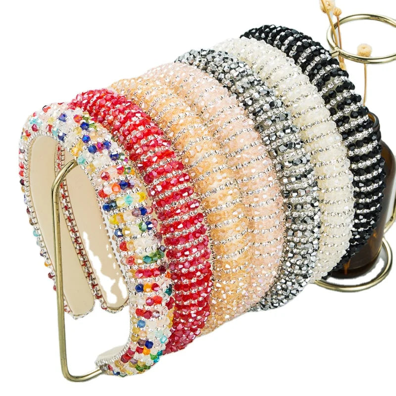 New Arrival Fashion Women Rhinestone Beads Hairband Hair Accessories Crystal Lady Headband for Sale