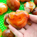 Hot Sale Healing Crystals Heart Natural Lovely Red Agate Carnelian Crystals Heart for Home Decor