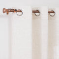 Wholesale Solid Faux Linen Sheer Tulle Curtains Drapes for Living Room Decor Rideau Valances for Home