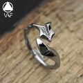 VAF Cool Fox Ring Stainless Steel Simple Geometric Open Ring Fuchsring Anillo De Zorro Bague Renard