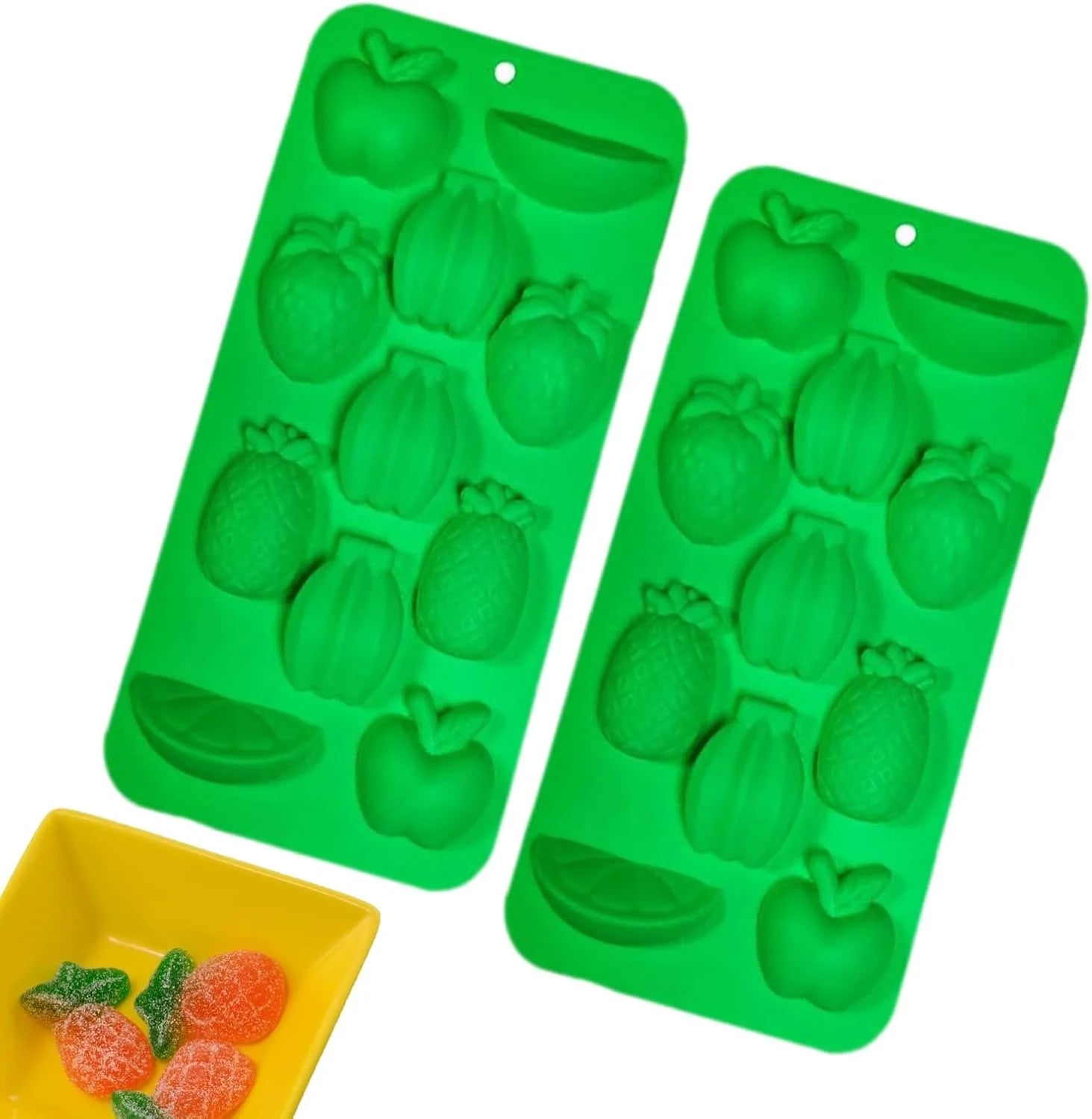 Fun Fruit Shape Ice Cube Tray 11 Cavity DIY Frozen Treat Mold for Kids Summer Party BPA Free Easy Pop Out
