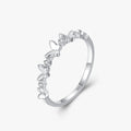 Ailmay 925 Sterling Silver Clear Zircon Butterfly Finger Ring Simplicity Elegant for Women Girl Jewelry
