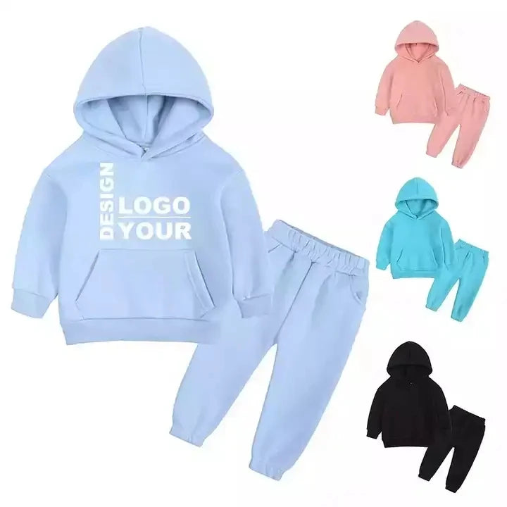 KGYA Kids Tales Cotton Plain Hoodie Blank Pullover Sweatshirt Fleeced Children Boys Girls Hoodies