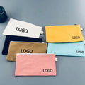 Hot Sale Custom Logo Travel Cosmetic  Pouch Eco-Friendly Canvas Makeup Bag with Zipper