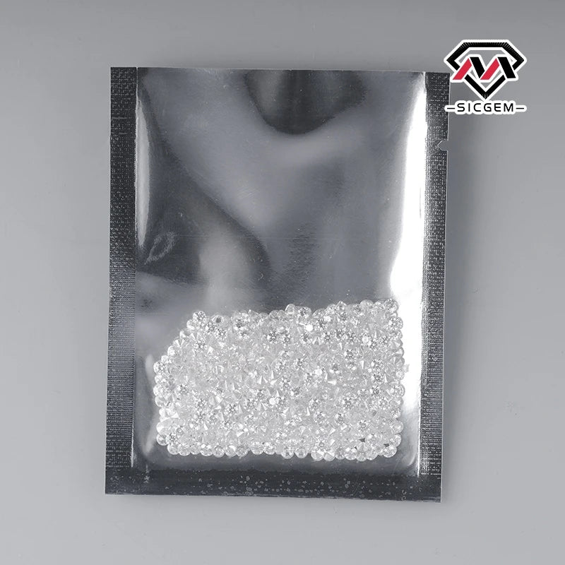 Wholesale Small Sizes 0.7mm-2.9mm Flawless Colorless Lab Grown DEF VVS1 Loose Melee Moissanite