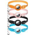 2026 New Arrival Wholesale Reflective Stripe Paw Printed Nylon Cat Collar Airtag Holder GPS Dog Collar with Bell