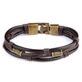 Fashion Braided Wrap Genuine Leather Multi Layer Bracelets for Women Men Jewelry