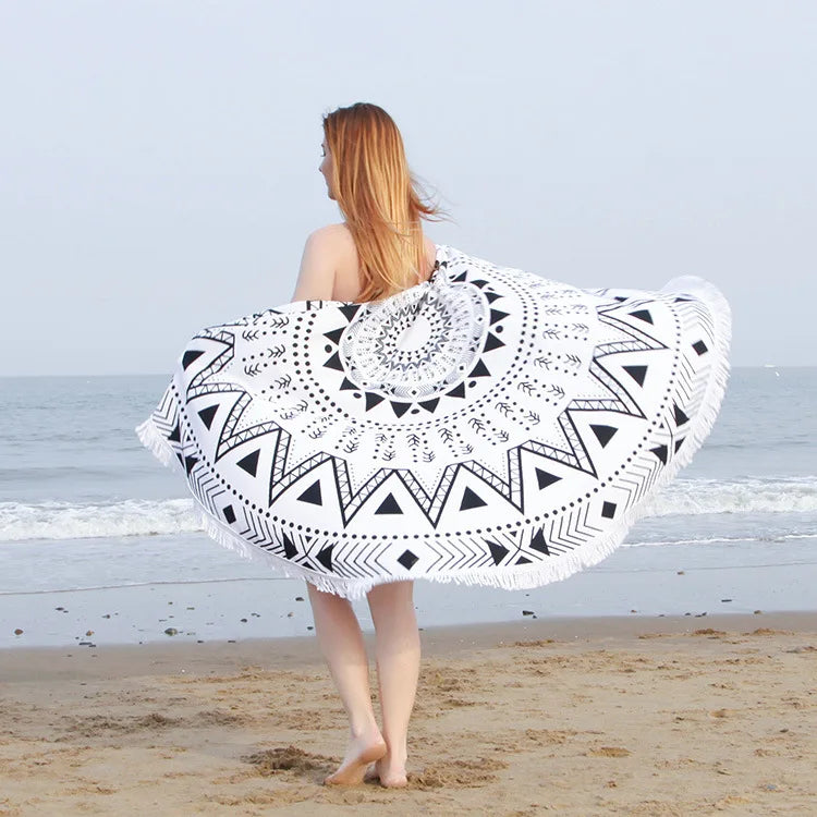 Wholesale Cheap Round Beach Towel With Custom Logo 6 Microfiber Beach Towel Custom Beach Towels