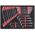 22pcs Hand Tool EVA Foam Set 525*390*36mm CR-V Socket Wrench