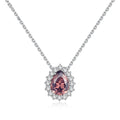 S925 Trendy Luxury Gorgeous White Gold Plated Women Fashion Jewelry Zircon Necklace Birthday Present