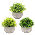 Greatflower Durable Artificial Mini Potted Plastic Faux Plants for Room Office Desk Decoration