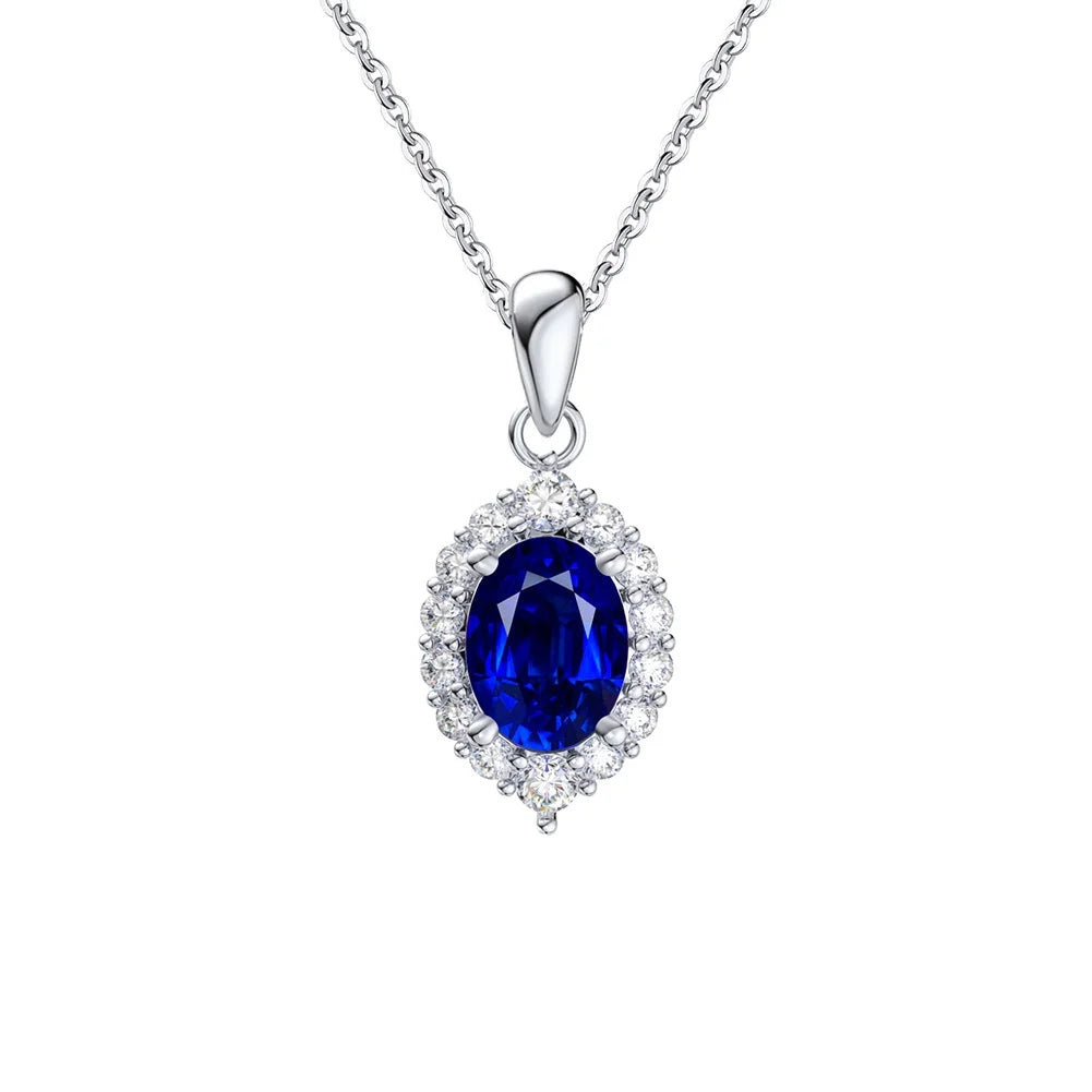 Rinntin LZN06 Custom Jewelry Drop Dainty 925 Sterling Silver Charms Necklaces Set 8A Cubic Zirconia Pendant Necklace for Women