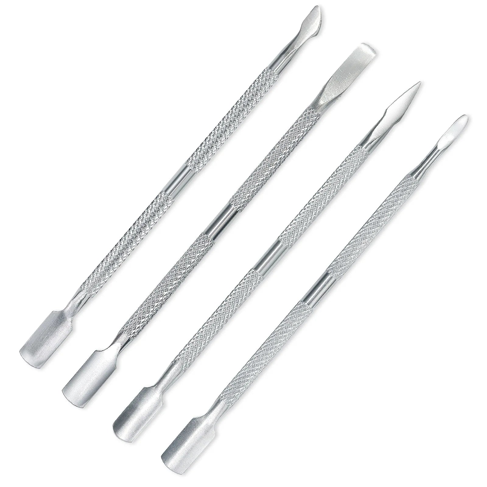 4 Type/set Double-ended Dead Skin Manicure Pusher Stainless Steel Nail Art Spoon Remover Nail Cuticle Pusher