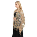 MIO Fashionable Sequins Tassel Shawl for Dinner Party Evening Dress Women Lady Elegant Lace Wraps Shawl