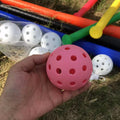 Factory Custom Colorful Plastic Golf Practice Balls 40/26 Holes Lightweight Airflow Baseball & Pickleball with Custom Logo