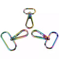 Metal Dog Leash Snap Clip Hooks Hardware Bag Accessories Rainbow Spring Swivel Snap Hook Clip Buckle