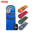WOQI Heavy Duty Nylon Envelope Sleeping Bag 4 Seasons Outdoor Adult Sleeping Bag for Cold Weather Comfortable Summer Bag Child