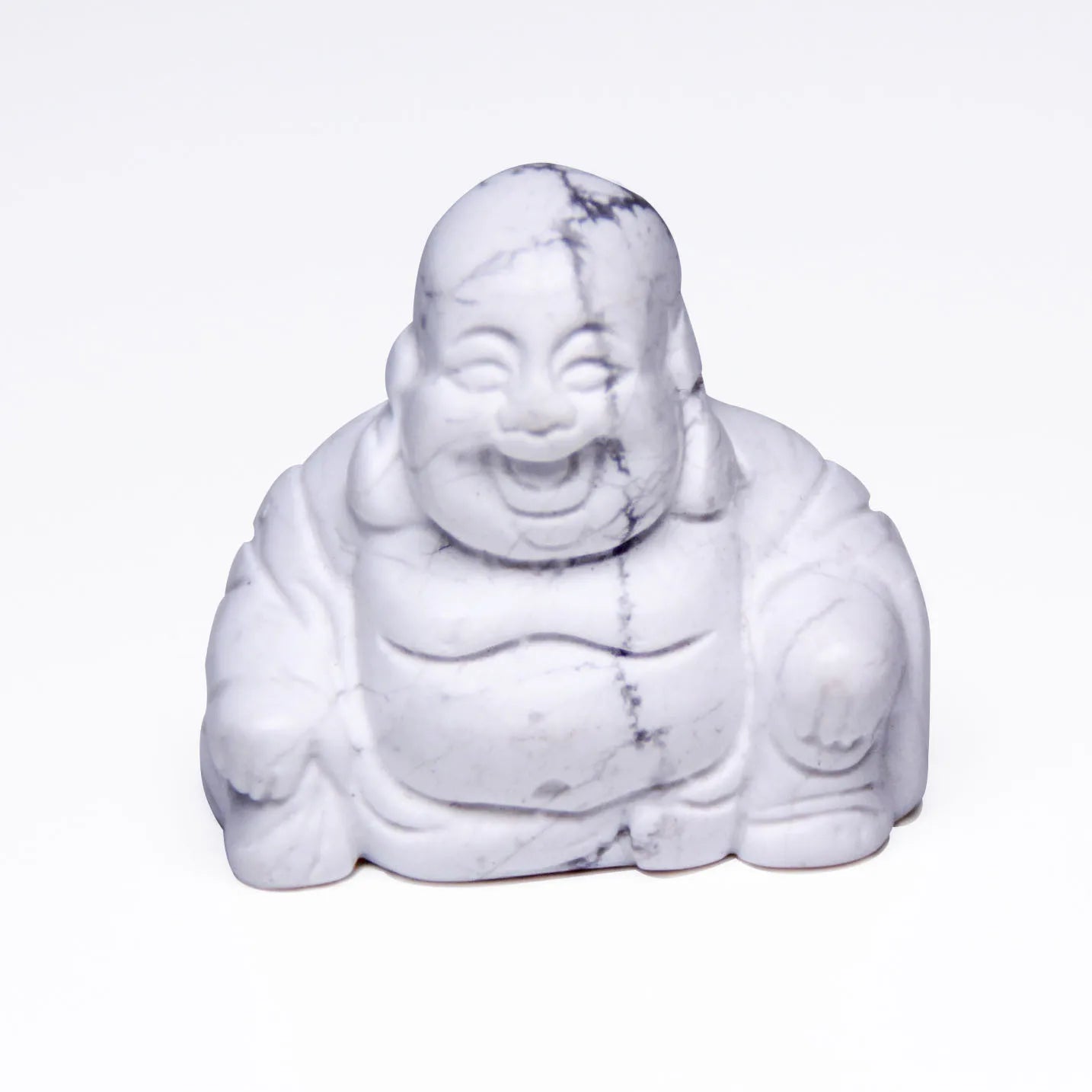 Hongzhuo Fashion Natural Crystal 7 Chakra Reiki Howlite Energy Buddha Carving for Christmas Gifts Crafts