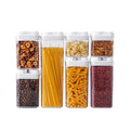 7 Piece Airtight Stackable Food Containers Fridge Plastic Organizer Food Storage Boxes Bins Lid 7pcs Food Storage Set