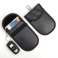 Factory Anti-theft Car Key Pouch Carbon Fiber Signal Blocker Case Car RFID Signal Premium Blocking  Faraday Bag for Key Fob