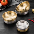 304 Stainless Steel Serving Bowl Soup and Ice Cream Round Brushed Metal Fruit Snack Salad Bowl for Home Kitchen BBQ Restaurant