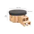 Red Cedar Extra-Large Cold Plunge Tub - Thickened Oval Design with Insulated Cover All-Season Outdoor Ice Bath