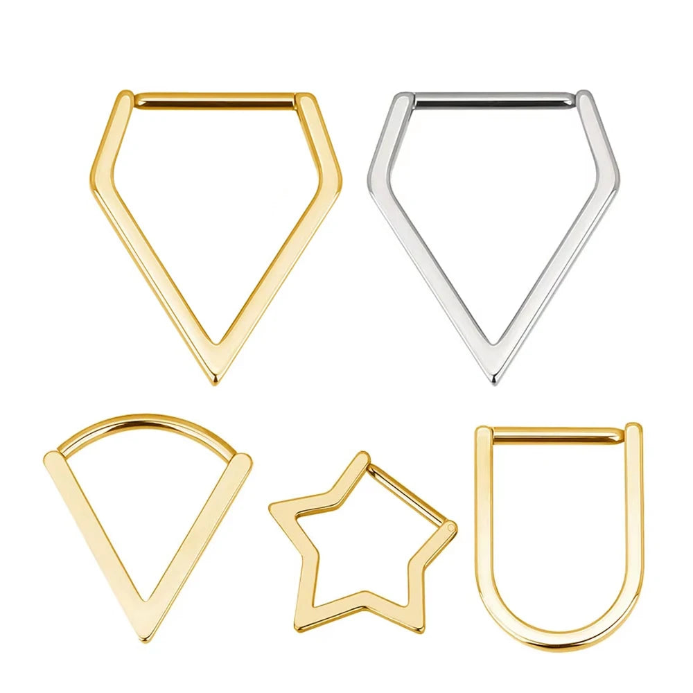 ASTM F136 Titanium PIERC Ear Lip Studs With Circular CZ Top Labret Nose Stud Threaded Earrings Multi Size Body Piercing Jewelry