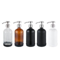 Wholesale 500ml Recycled Empty Amber Glass Lotion Hand Soap Pump Bottle Clear Soap Lotion Bottle With Pump
