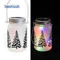 Wholesale Eco-Friendly Vintage Frosted Gradient Color 15oz 450ml Sublimation Blanks Mason Jar Lantern Lid Metal Handle for Party
