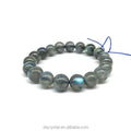 Wholesale Natural Larbradorite Hot Selling Charm Bracelet Crystal 8mm 10mm 5A Labradorite Crystal Strech Bracelet for Gifts