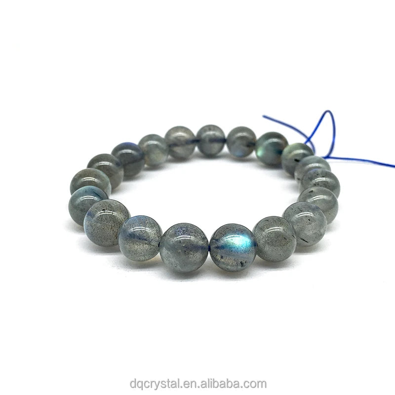 Wholesale Natural Larbradorite Hot Selling Charm Bracelet Crystal 8mm 10mm 5A Labradorite Crystal Strech Bracelet for Gifts