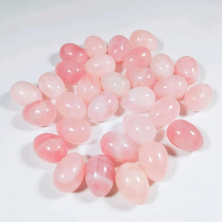 Home Use Wholesale Natural Drilled Jade Eggs Rose Quartz Yoni Eggs Set Yoni Eggs Certified
