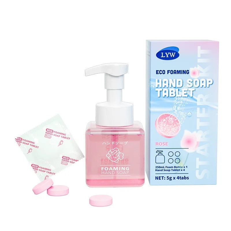 Foaming Effervescent Liquid Soap Tabs Eco Foam for Hands & Body Washing Soapsy Foaming Hand Soap Tablets Effervescent Tablet Soa