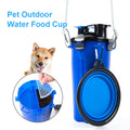 Dual Chambered Eco-Friendly Luxurious Storage Container Dog & Cat Pet Food & Water Collapsible Travel Bowl