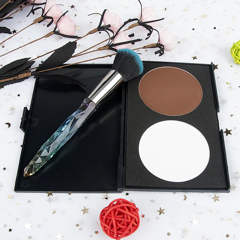 2-Color Natural Face Contouring Minerals Palette Concealer Bronzer Powder for Enhanced Face Makeup