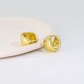 Fashion Brass Jewelry 18k Gold Plated Thick Chunky Hoop Earrings for Women