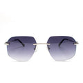 2024 High Quality Men Shades Luxury Hexagonal Rimless Brand Sunglasses