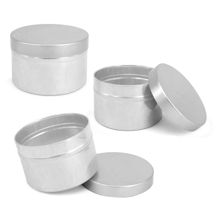 Custom Round Aluminum Jar Candle Tin Skin Cream Cosmetic Tin Empty Aluminum Round Aluminum Jar Empty Cream Box Tin Can