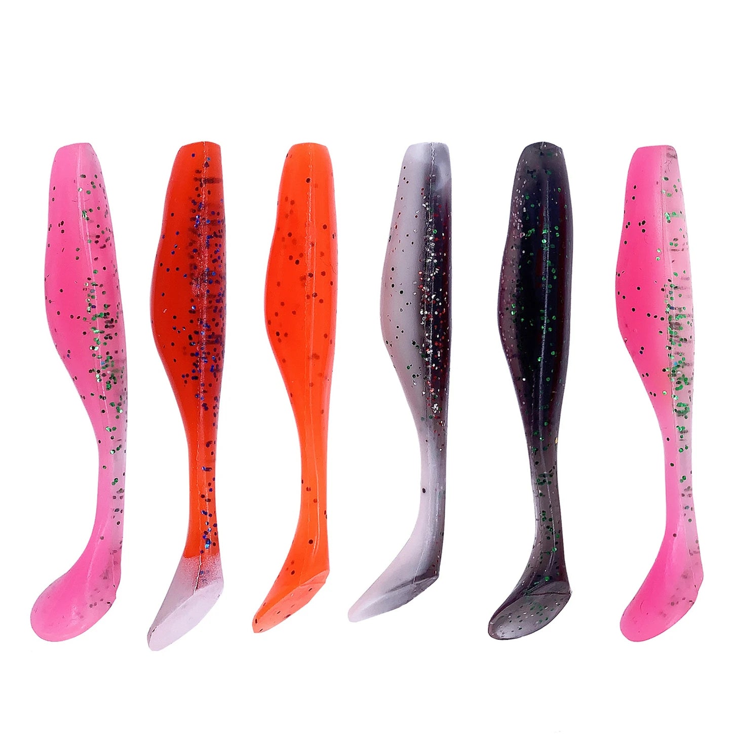 Wholesale Price Fishing Soft Lure 9cm 5.5g Bass Two-color T-tail  PVC Artificial Bait Jig Wobblers Carp Swimbait