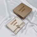 Customized Luxury Gold Jewellery Pouch Bag with Logo Handmade Leather Paper Box for Luxury Jewelry Packaging Carton Packed