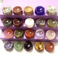 Natural Healing Quartz Carved Sphere Display Rack Stone Base for Home Decor Gemstone Sphere Holder
