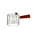 Japanese Style Heat Resistant Glass Teapot with Wooden Handle KungFu Tea Set Coffee Maker Flower Teapot