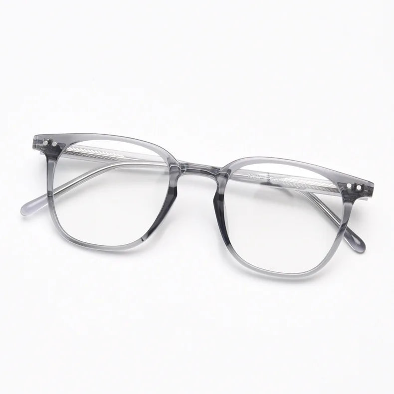 Fashion Glasses for Men Acetate Korean Style Glasses Frame Tr90 Women Trending Eyewear Black Transparent Best Seller