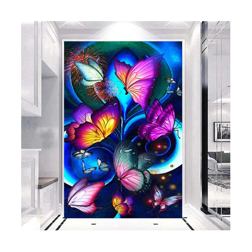Diamond Painting Colorful Animal Butterfly Cat Landscape Seascape 5D Full Drill Canvas Wall Decor Embroidery Accessory Gift