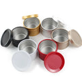 1oz 20oz 3oz 4oz Decorative Gold Silver Soy Wax Candle Cans Container Metal Tin Box Custom Round Metal Tin Candle Jars