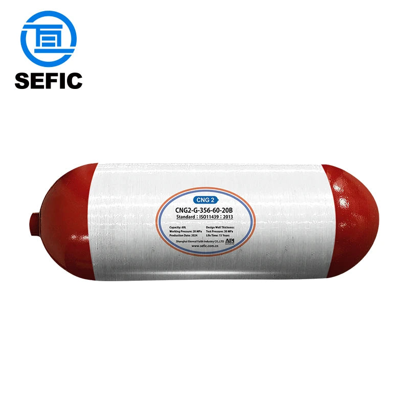 60L 80L 175L 200L Steel Fiber Composite Cylinder Gas Cng2 Tank Cng Cylinder Type 2 for Car Truck Vehicle Recyclable
