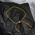 Non Tarnish 18k Gold Plated Snake Chain Sliding Adjustable Bracelets for Women Girls Fashion Adjustable Slider Chain Bracelet