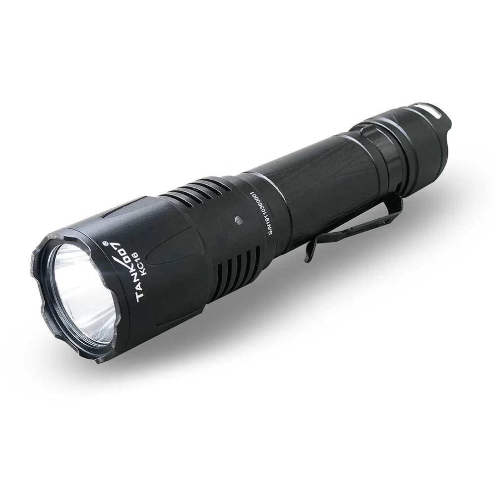 Tank007 KC16 Portable Aluminum Waterproof Rechargeable Tactical Torch Light LED Flashlight for Outdoor Emergency